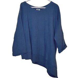 Peanut Punch !00% Cotton Gauze Asymetrical Hem Top  XL